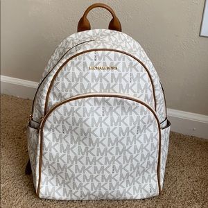 Michael Kors White Logo Backpack